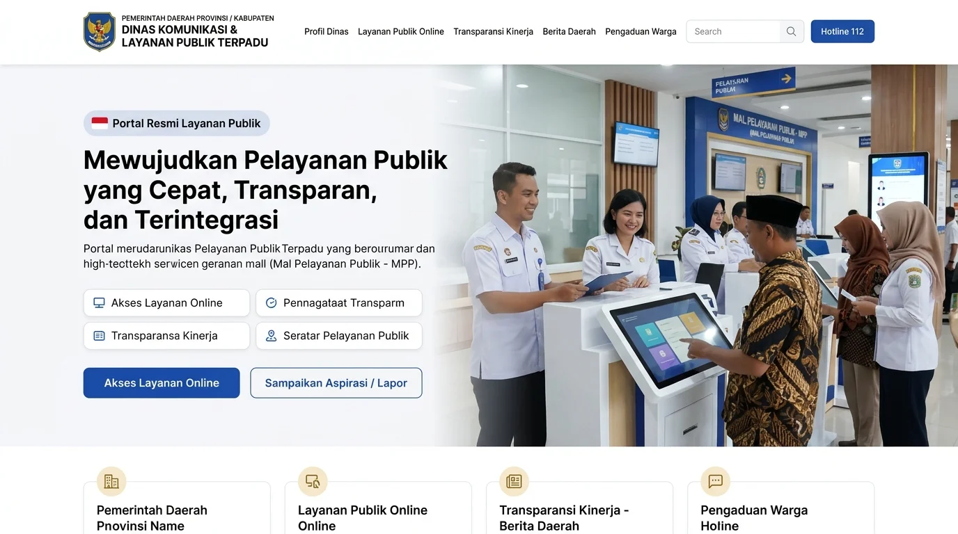 Contoh Portal Layanan Publik & Dinas Terpadu