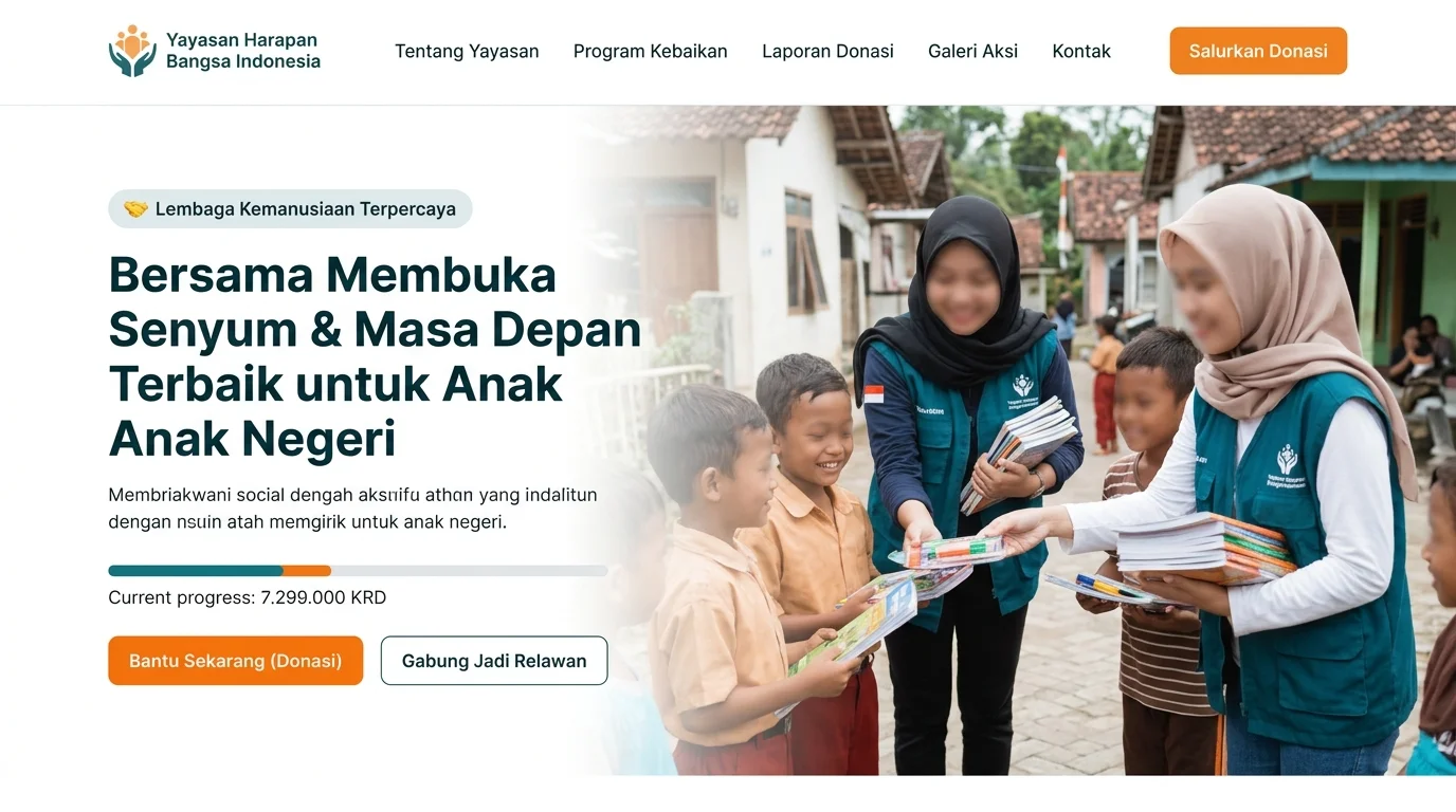 Contoh Website Yayasan Harapan Bangsa