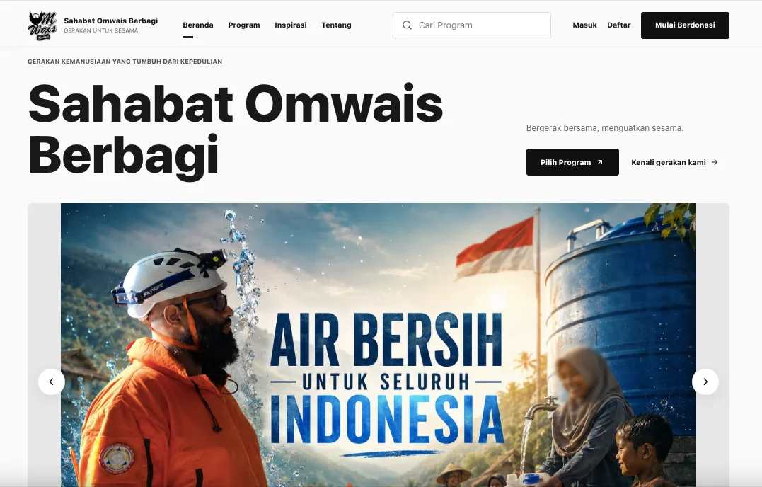 Contoh Website Sahabat Om Wais Berbagi