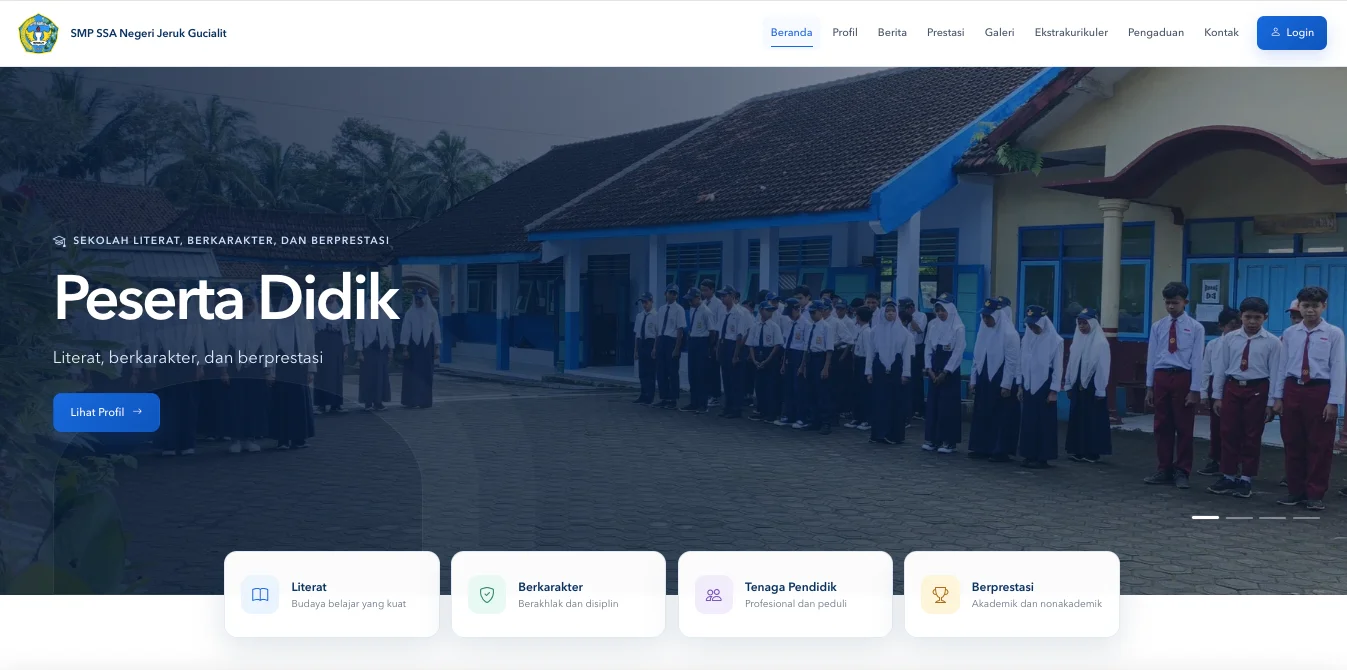 Contoh Website SMP SSA Jeruk Gucialit